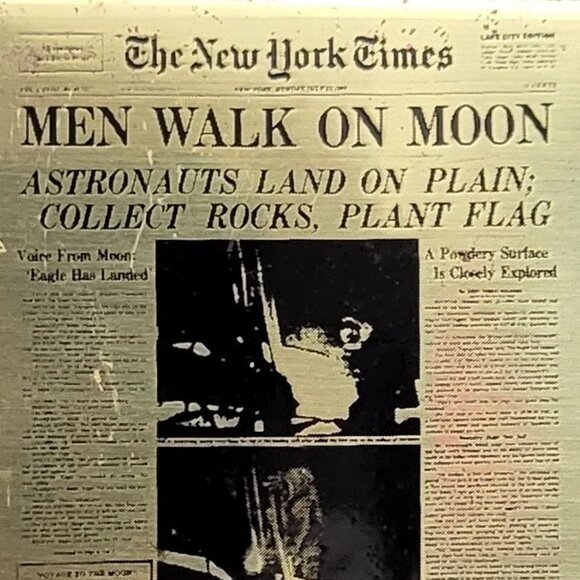 Vintage, Collectible Marble Paperweights w/ Great Seal of USA & iconic NY Times - Picture 11 of 12